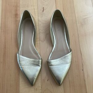 Gold J Crew Flats